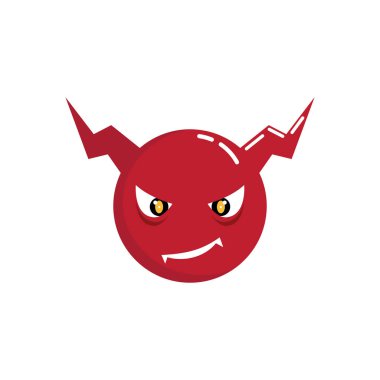 Şeytan logo ilüstrasyon vektör şablonu