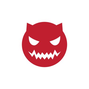 Şeytan logo ilüstrasyon vektör şablonu