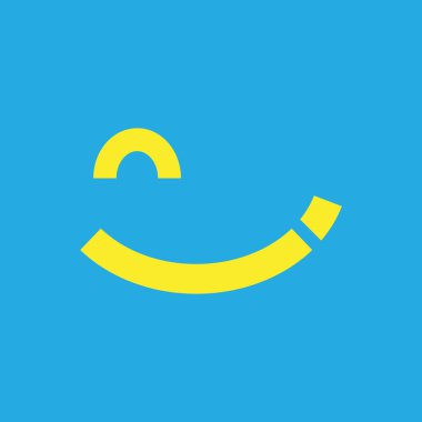Gülümse gülen yüz logo vektör tasarımı