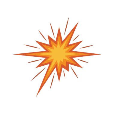 Patlama illüstrasyon vektörü düz tasarım