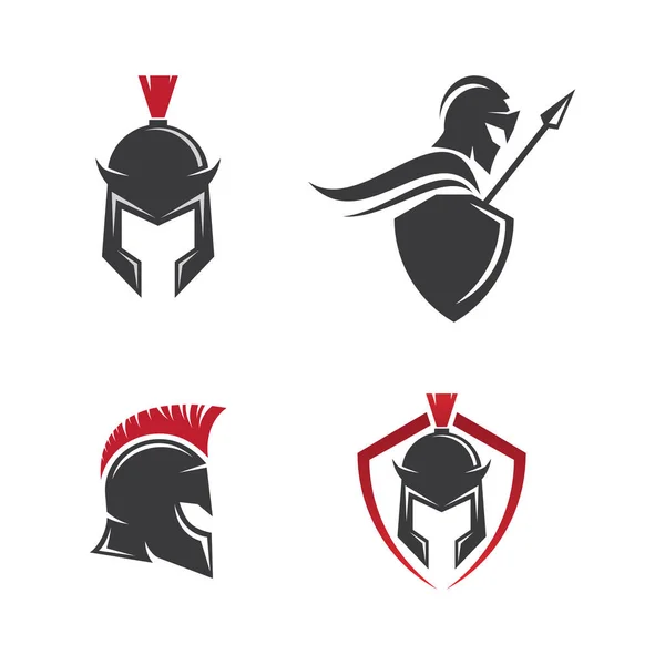 Spartanisches Gladiator Logo Vektordesign — Stockvektor