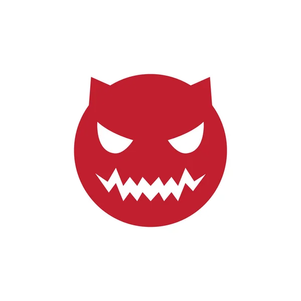 Şeytan Logo Ilüstrasyon Vektör Şablonu — Stok Vektör