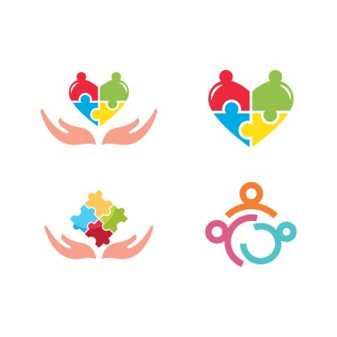 Topluluk, ağ ve sosyal logo tasarımı