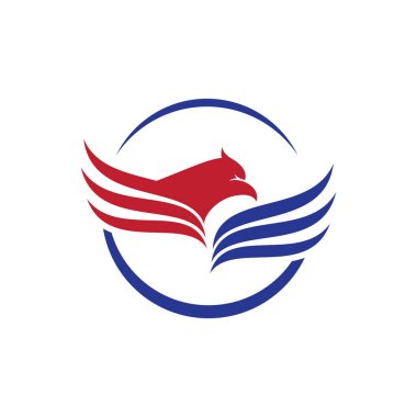 Falcon kartal illüstrasyon logosu tasarımı