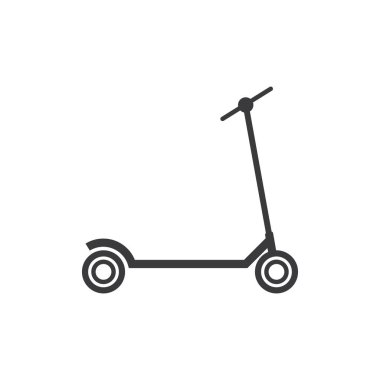 Scooter simgesi düz tasarım 10 birim