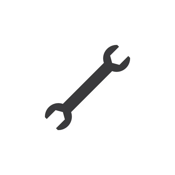 Wrench Logo Vector Plat Ontwerp — Stockvector
