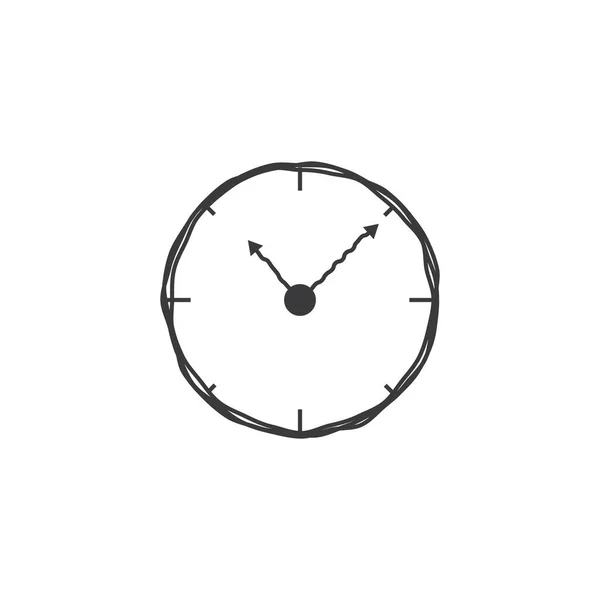 Clock Ikon Platt Design Vektor — Stock vektor