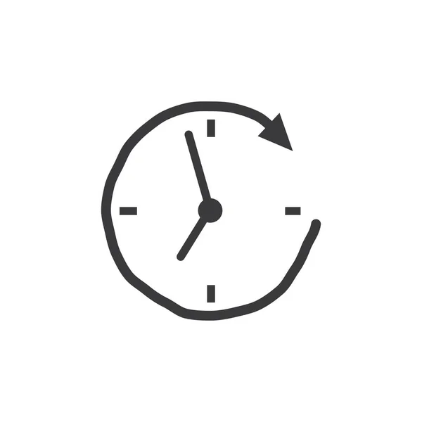 Clock Icon Flat Design Vector — стоковый вектор