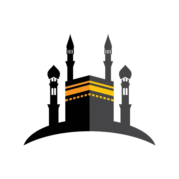 Kaaba Logo Ilustración Vector Diseño — Archivo Imágenes Vectoriales
