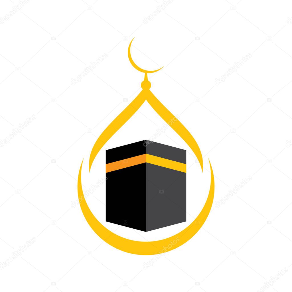 Kaaba logo illustration vector design