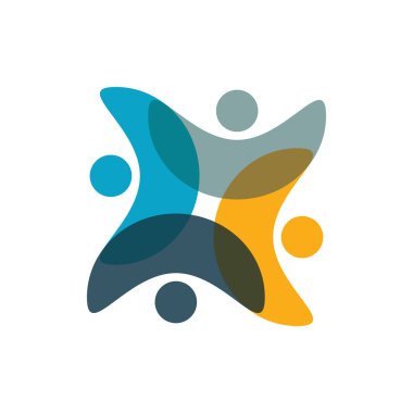 Topluluk, ağ ve sosyal logo tasarımı