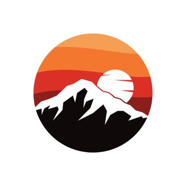 Dağ illüstrasyon logo vektör tasarımı