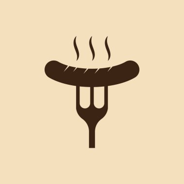 Izgara simgesi vektör illüstrasyon düz deign