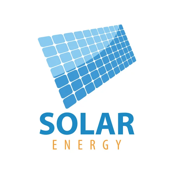 Solar Panel Logo Vector Flat Design — Stock Vector