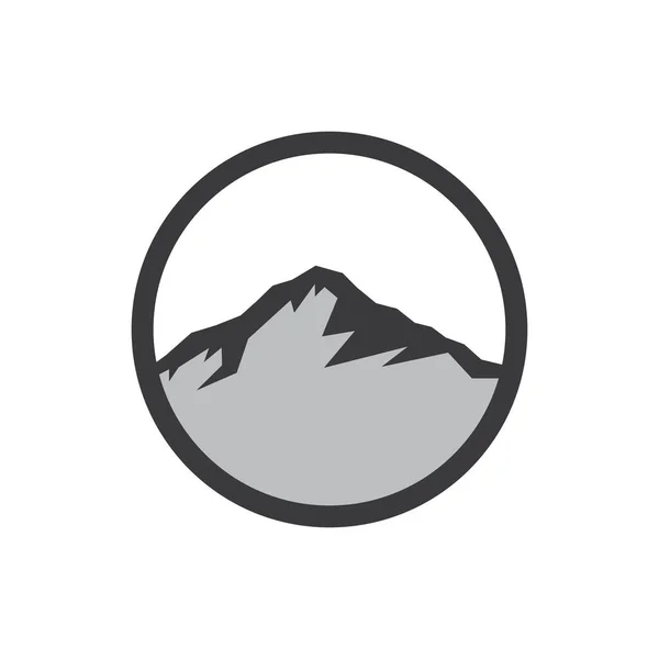 Montanha Ilustração Logotipo Vetor Design —  Vetores de Stock