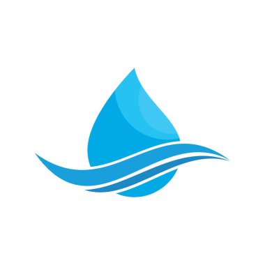 Su damlası illüstrasyon logo vektör tasarımı