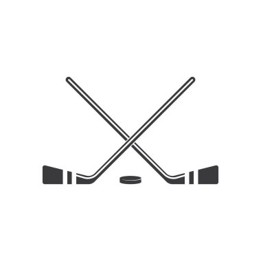 Hokey logosu düz tasarım vektörü