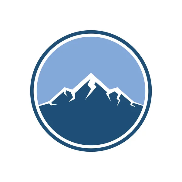 Σχεδιασμός Διανυσματικού Λογότυπου Απεικόνισης Βουνού — Διανυσματικό Αρχείο