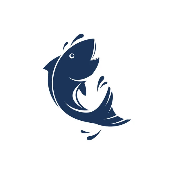 Fish Ilustration Logo Vector Template — Stock Vector