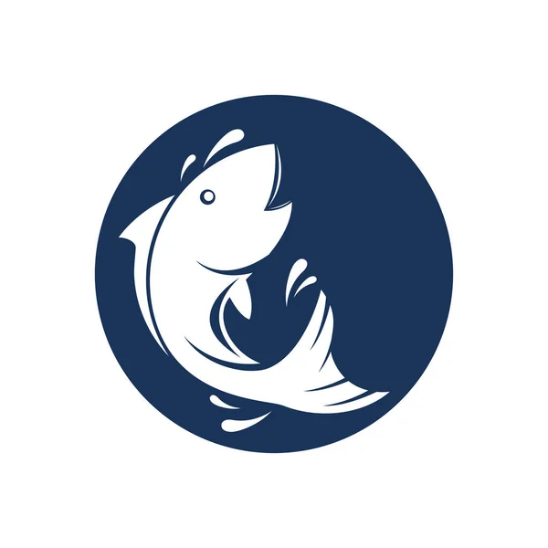 Modelo Vetor Logotipo Ilustração Peixe —  Vetores de Stock