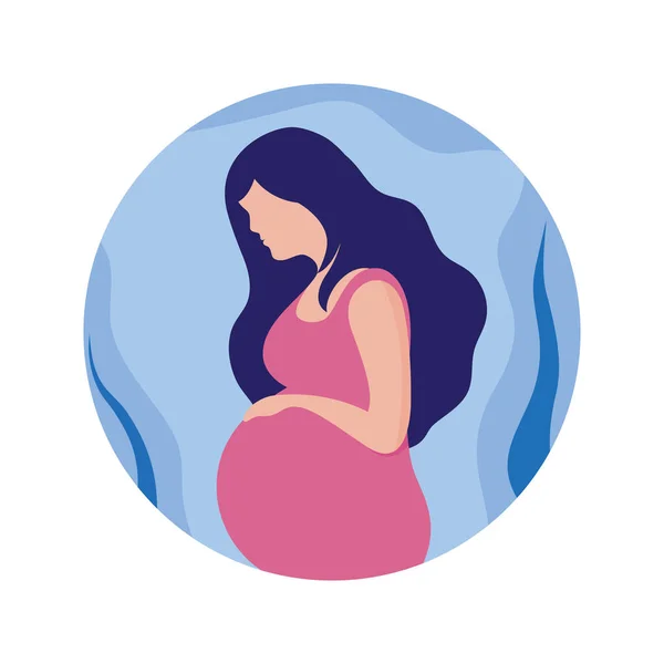 Schwangerschaft Logo Illustration Vektor Flache Design Vorlage — Stockvektor