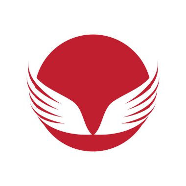 Kanat illüstrasyon logo vektör tasarımı