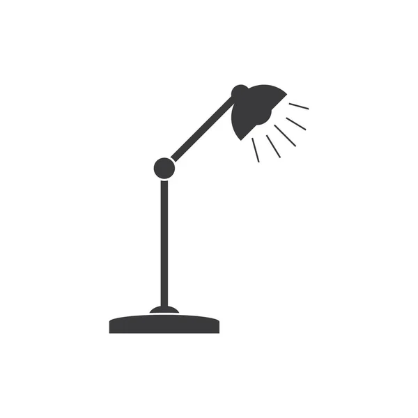 Vektorový Plochý Design Ikony Stolní Lampy — Stockový vektor