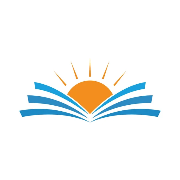 Educación Libro Logo Plantilla Vector Diseño — Vector de stock