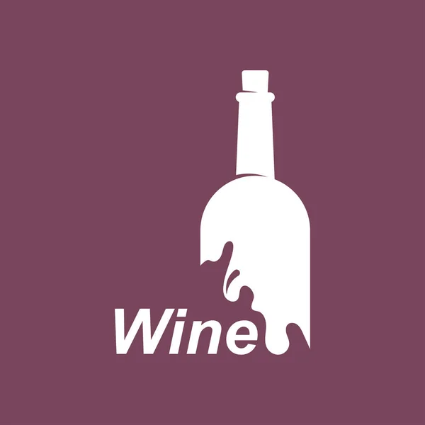 Wine Logo Illustration Flat Design Template — Stock Vector