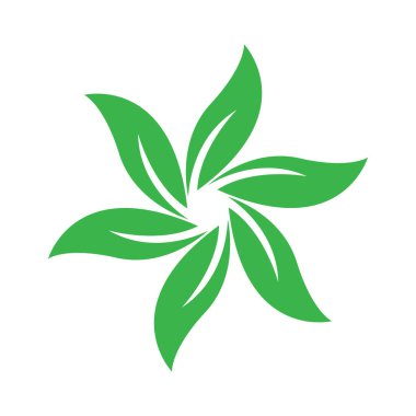 Eko ağacı yaprağı sağlık illüstrasyon logosu tasarımı