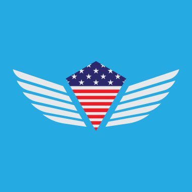 Amerikan bayrağı illüstrasyon vektör tasarım şablonu