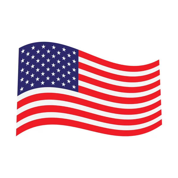 Templat Desain Vektor Gambar Bendera Amerika - Stok Vektor