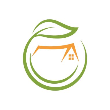 Çiftlik evi logosu vektör düz tasarımı
