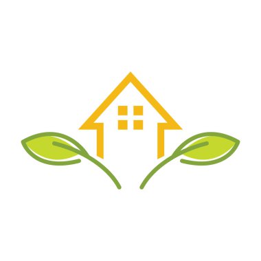Çiftlik evi logosu vektör düz tasarımı