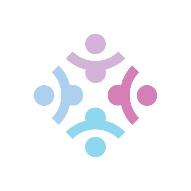 Topluluk, ağ ve sosyal logo tasarımı