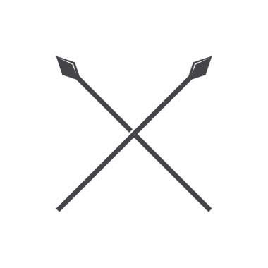 Mızrak simgesi vektör düz tasarımı