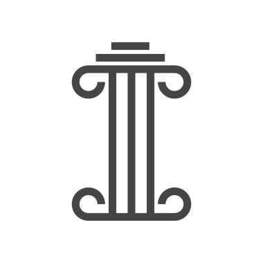 Sütun Logosu şablon vektör tasarımı