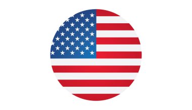 Amerikan bayrak illüstrasyon vektörü düz tasarım 10 puan