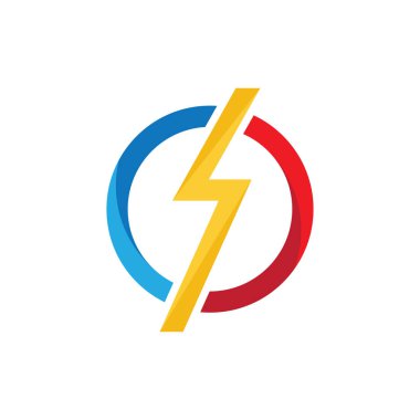 Güç yıldırımı logo vektör tasarımı