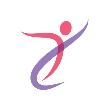 Sağlıklı Yaşam insanları logo şablon tasarımı