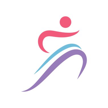 Sağlıklı Yaşam insanları logo şablon tasarımı