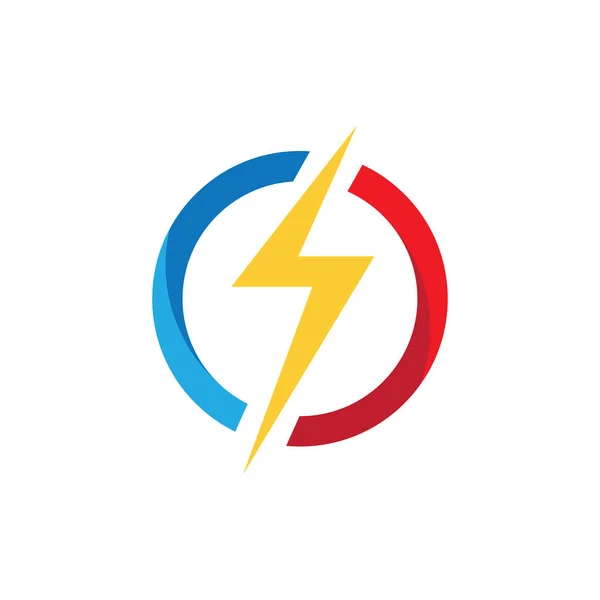 Conception Vectorielle Logo Power Lightning — Image vectorielle