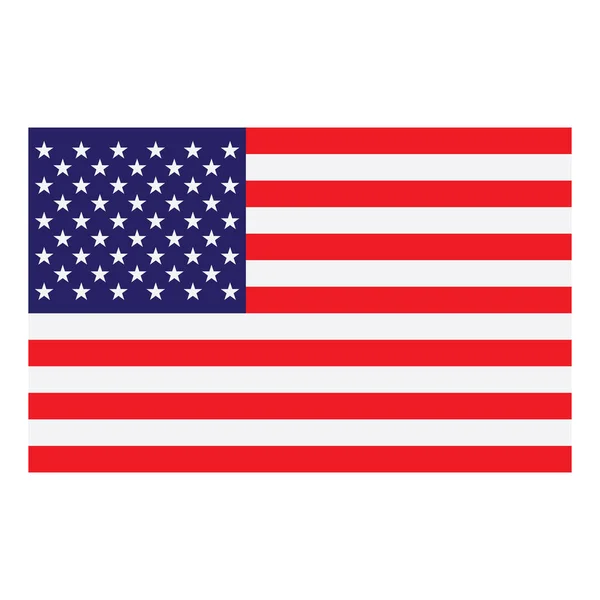 American Flag Illustration Vector Flat Design Eps — ストックベクタ