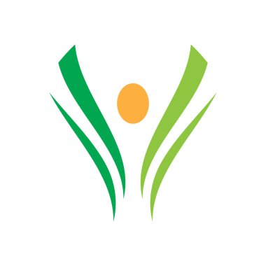 Sağlıklı Yaşam insanları logo şablon tasarımı