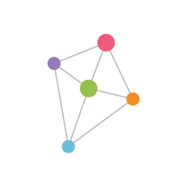 Molekül logo illüstrasyon vektör şablonu