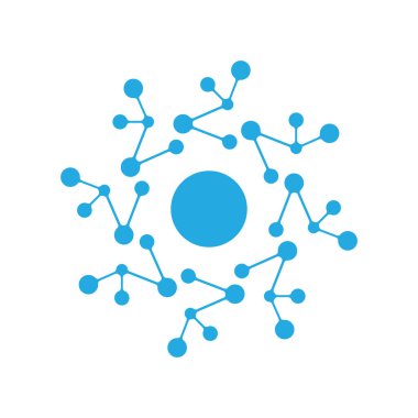 Molekül logo illüstrasyon vektör şablonu