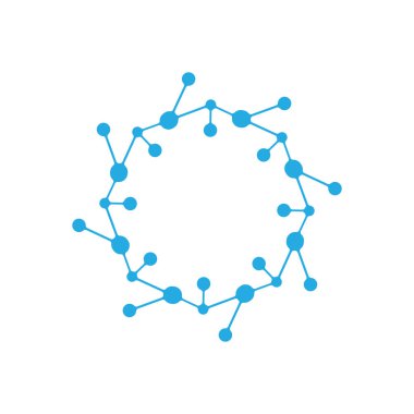 Molekül logo illüstrasyon vektör şablonu