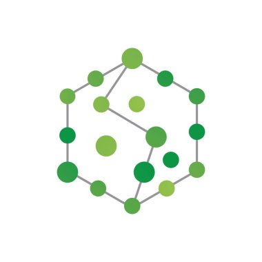 Molekül logo illüstrasyon vektör şablonu