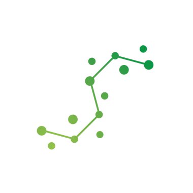 Molekül logo illüstrasyon vektör şablonu