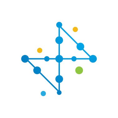 Molekül logo illüstrasyon vektör şablonu